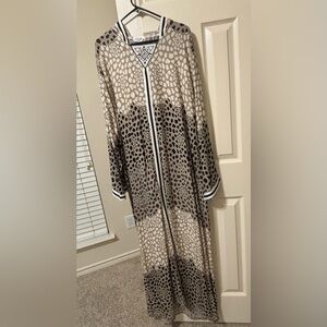 Animal Print Long Cardigan